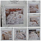 Постільна білизна фланелева, двоспальна, простирадло на резинці Асорті(ПБ78), фото 2