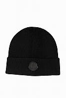 Шапка Moncler Монклер шапка Шапки moncler чоловічі Чорна шапка moncler Універсальна тепла шапка зимова шапка