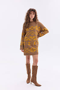 В'язана сукня «Олена» (гірчиця,жовтий)
