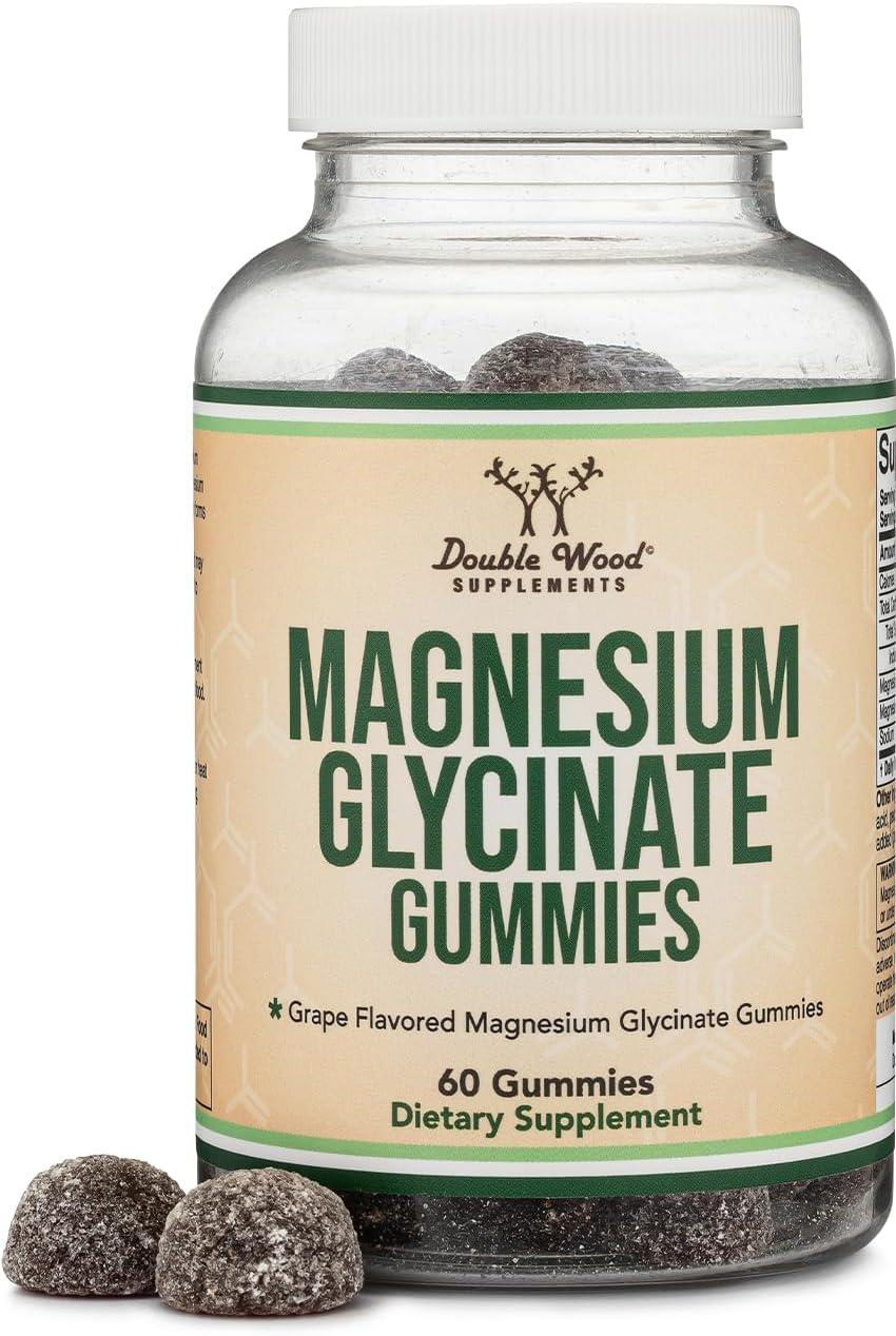 Double Wood Magnesium Glycinate Gummies / Магній гліцинат 60 жувальних цукерок