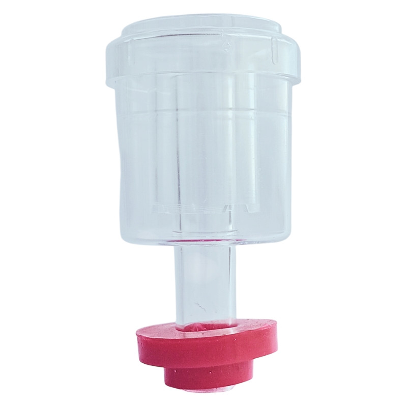 Міні гідрозатвор ферментаційний, двокамерний з силіконовою прокладкою, фото 1