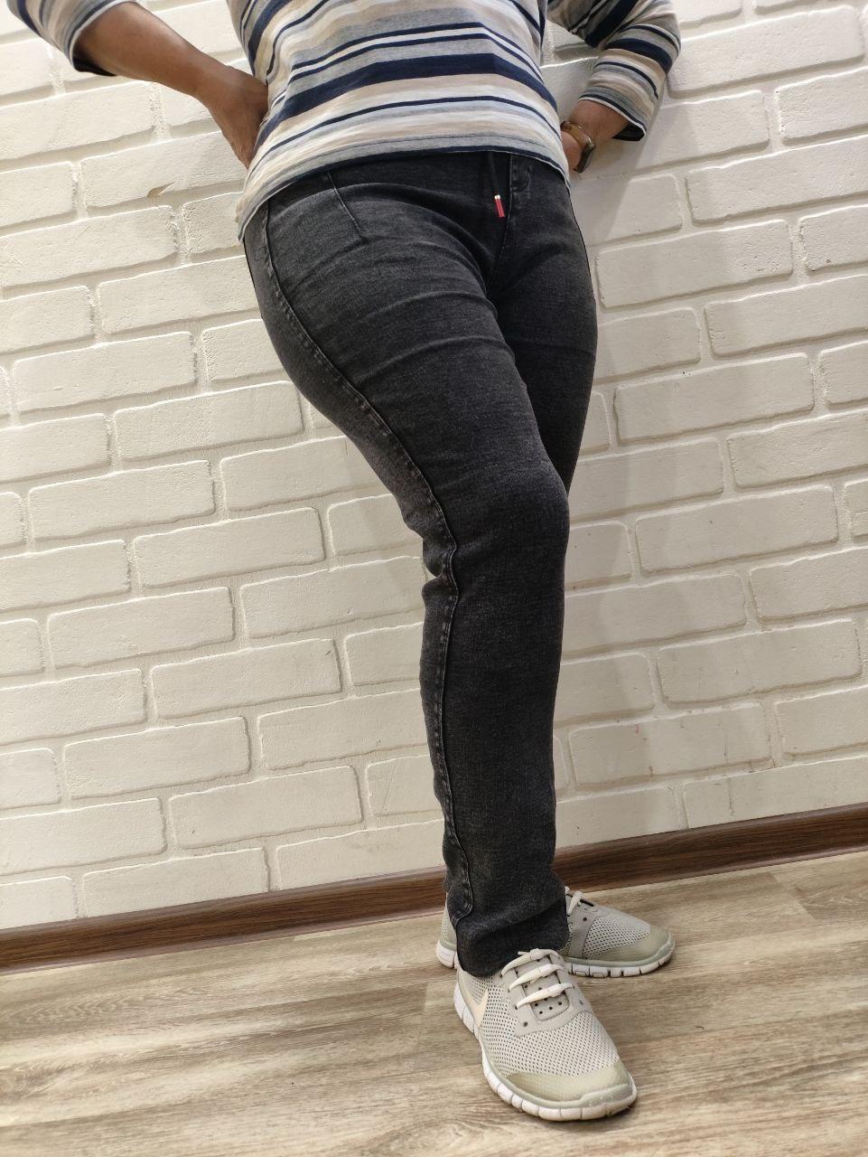 Джегінси жіночі на байці великого розміру (розміри 50-60), фото 1