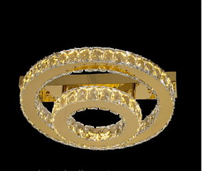 Світлодіодна люстра 74ват 45см  в золоті кришталева на пульті керування 227672