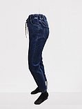 Джинси жіночі стрейч пояс резинка зручні щільні 28 сині, фото 2