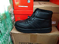 37 р. Жіночі високі осінні кросівки хайтопи чорного кольору