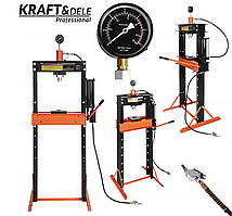 Гідравлічний прес 20 тонн Kraft&Dele KD5875 з ковзаючим поршнем, 9 рівнів 0–1020 мм, 185 мм хід  для майстерні сервісних центрів