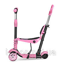 Самокат дитячий триколісний Ricokids Todi рожевий, фото 3