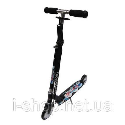 Самокат двоколісний Spartan X145, чорний, фото 1