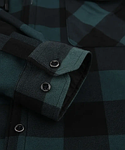 Чоловіча зимова куртка-сорочка з капюшоном у клітинку Green, фото 5