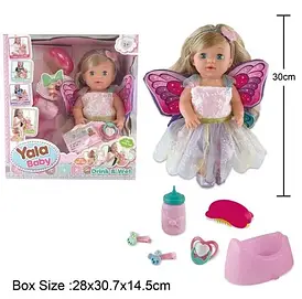 Пупс (YL 2238 A) п'є з пляшечки, ходити на горщик, пустушка, аксесуари, висота 30 см