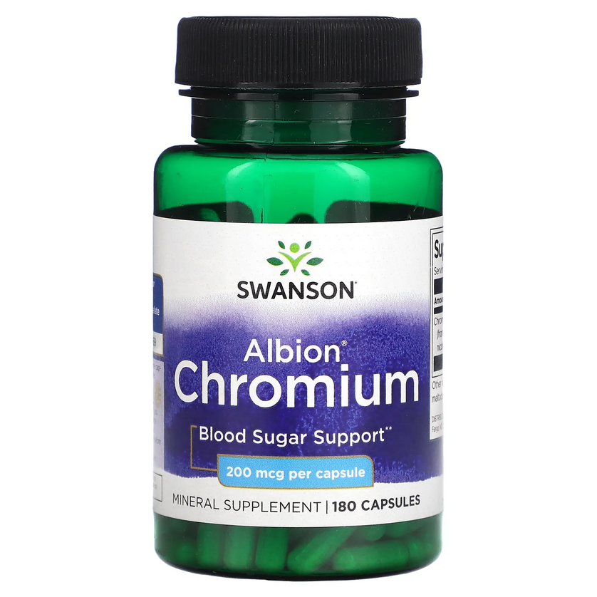 Хром / SWANSON - Albion Chromium 200 mcg (180 caps)