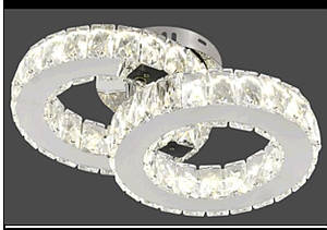 Стельова кришталева люстра  38см 52W до 12 м² колір Хром 227672/2