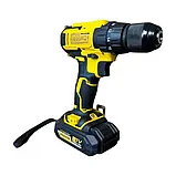 Акумуляторний шуруповерт-дриль Li-Ion 21 В 2х2 Ач Zegor CDP-21 акумуляторний шуруповерт з металевим патроном, фото 3