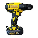 Акумуляторний шуруповерт-дриль Li-Ion 21 В 2х2 Ач Zegor CDP-21 акумуляторний шуруповерт з металевим патроном, фото 7