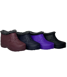 Високі калоші жіночі Квітка, хутро, розмір від 38 до 42, ГУРТ від 1 ростовки (8 пар)