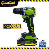 Акумуляторний шуруповерт Procraft PA18Pro (з 1 АКБ 2Аг)