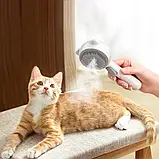 Парова щітка для кішок для кімнатних котів із кнопкою відпускання, фото 2