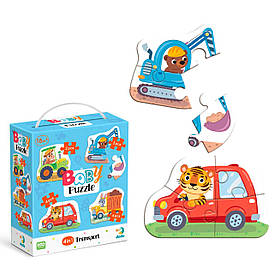 Гр Пазл 4 в 1 "Baby puzzle. Транспорт" 300685 (48) "DoDo", 4 картинки, в коробці