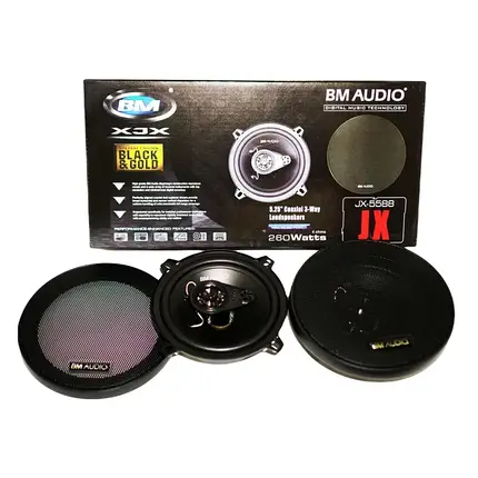 Автомобільні колонки Boschmann BM Audio JX-5588 13 см 260W 3-смугові коаксіальні динаміки для авто, фото 1