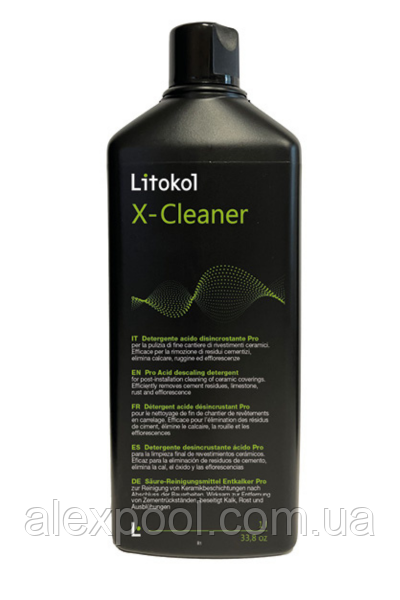 Litokol Litoclean EVO / X-Cleaner  1л Кислотна рідина для очистки керамічних покриттів на основі кислоти