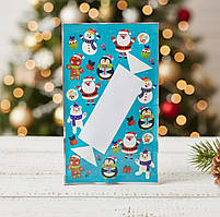 Пакети новорічні для цукерок та подарунків розмір 25х40 №22 "З Новим роком та Різдвом" 100 шт/уп. новорічна упаковка