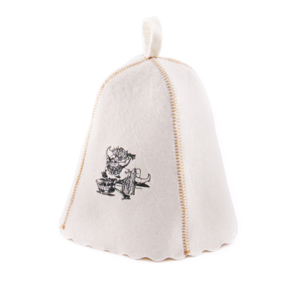 Банна шапка Luxyart "Банщик", натуральний войлок, білий (LA-105), фото 1