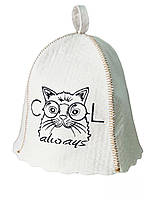 Банна шапка Luxyart "Cool always" натуральна повсть біла (LA-884)