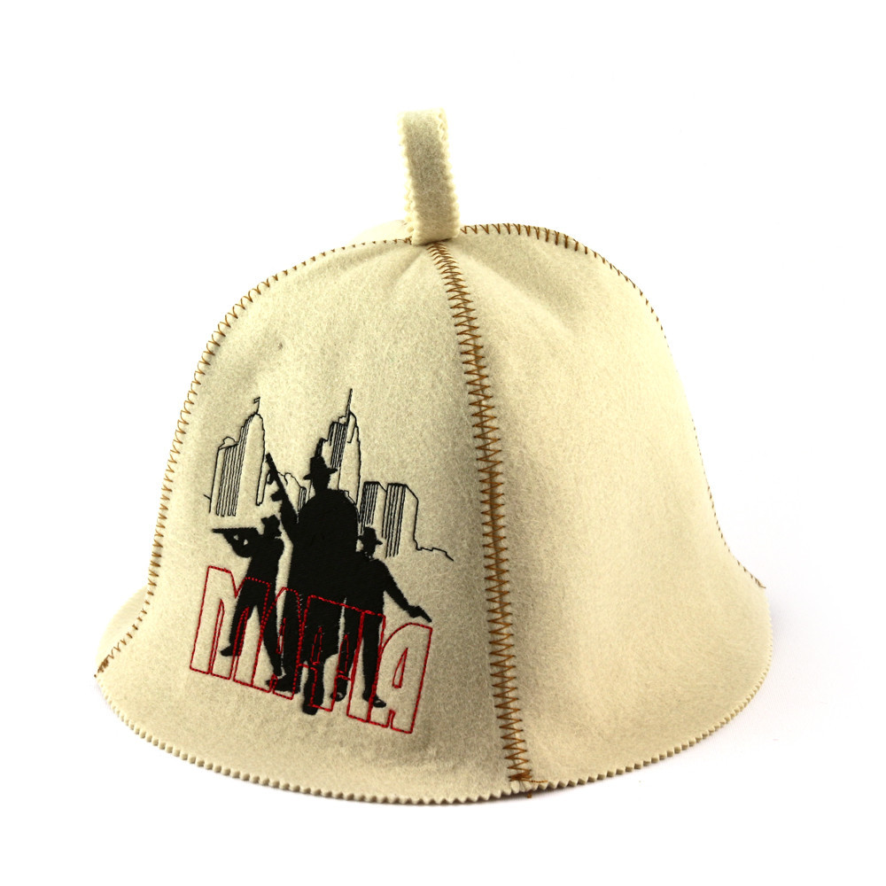 Банна шапка Luxyart "Мафія", штучне хутро, білий (LA-363), фото 1