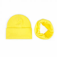 Шапка со снудом Luxyart унисекс размер 50-60 желтый (TL-316)