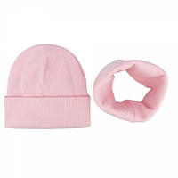 Шапка зі снудом Luxyart унісекс розмір 50-60 пудра (TL-318)