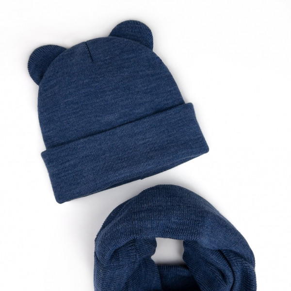Шапка з хомутом Luxyart унісекс 48-56 (2-14 років) джинс (TL-2910), фото 1