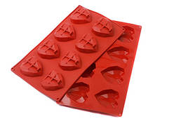 Форма силіконова Профі Крижане серце L 57х64 мм 8 комірок