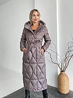 Стильне жіноче зимове пальто мокко 42, 44, 46, 48, 50, 52, 54, 56