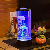 Нічник із плавальними медузами у воді, 7 підсвітками від мережі LUMINOUS JELLYFISH LAMP FS-27