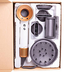 Фен стайлер для волосся 5 в 1 Supersonic Premium 1600 Вт 5 насадок 3 режими швидкості Білий