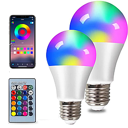 Музична дисколампа Bluetooth RGB Пульт цоколь Е27