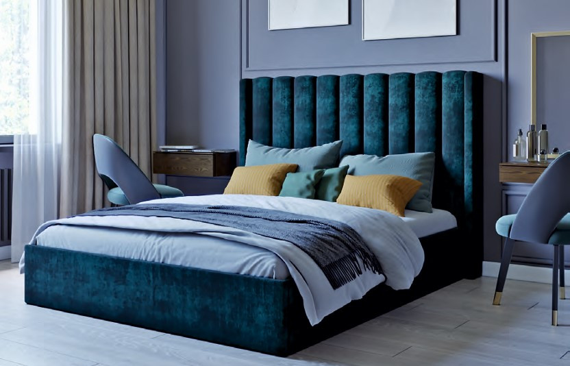 Двоспальне м'яке ліжко Ніно з підйомним механізмом, спальне місце 1.8х2.0, фото 1