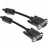 Кабель Maxxter VGA - VGA (M/M), HD15, 3+4C, з 2-ма феритами, 3 м, чорний (V-VGA-10) пакет, фото 2
