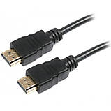 Кабель Maxxter HDMI - HDMI V 1.4 (M/M), 0.5 м, чорний (V-HDMI4-0.5M) пакет, підтримка 3D, 4K UHD, фото 2