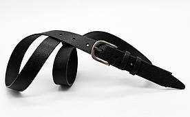 Жіночий шкіряний ремінь чорний 30 мм