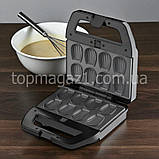 Багатофункціональний мультимейкер 8в1 BITEK 1800 Вт з насадкою для пончиків печива і вафель електричний, фото 9