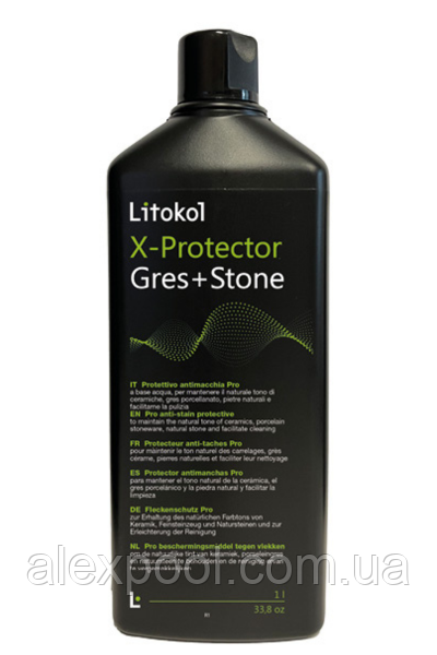 Litokol LITOSTONE PROTECTOR / X-Protector Gres + Stone 1 л - Захист мармуру і граніту від забруднень. Не змінює зовнішній вигляд