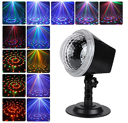 Світлодіодний Диско-проєктор RGB «Ocean Wave» з ефектом хвиль і зоряного неба