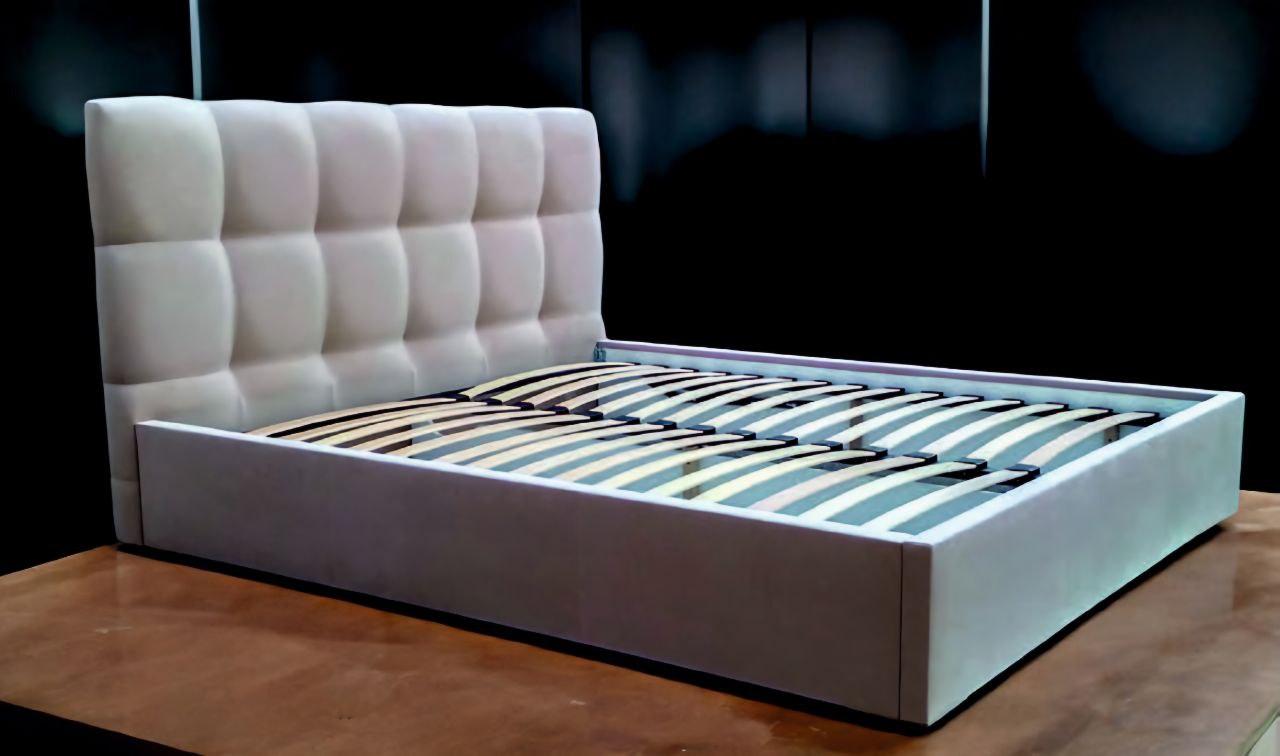 Двоспальне м'яке ліжко Далас з ламелями, спальне місце 1.6х2.0, фото 1