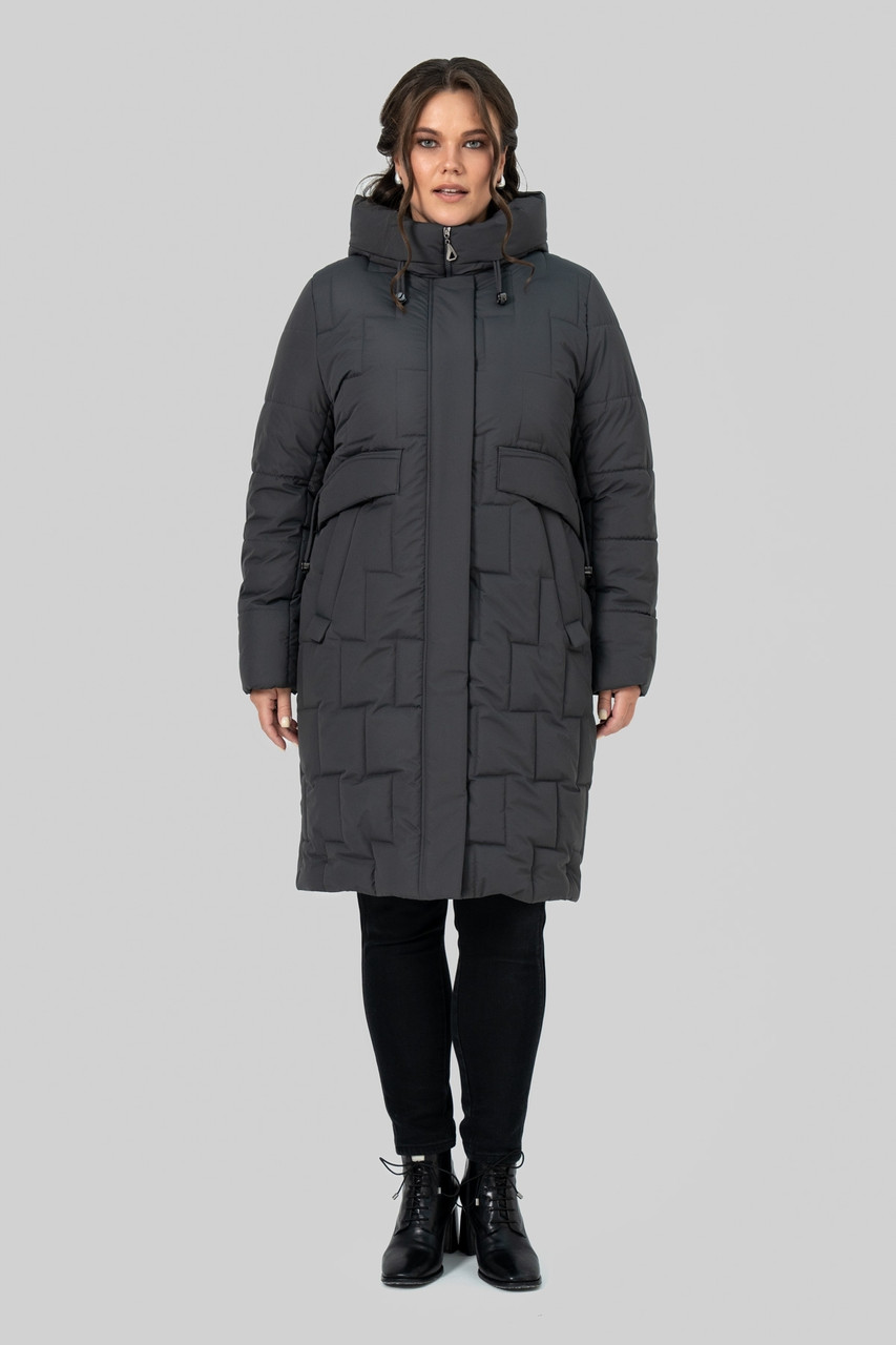 Пальто графіт 50 (102586), фото 1