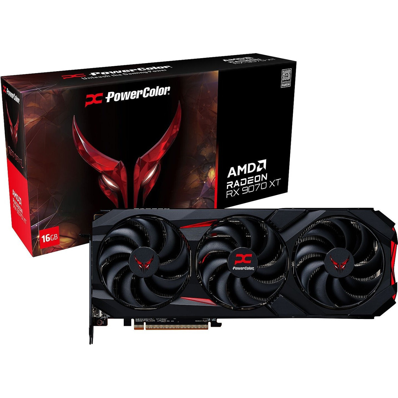 Відеокарта AMD Radeon RX 9070 XT 16GB GDDR6 Red Devil PowerColor (RX9070XT 16G-E/OC), фото 1