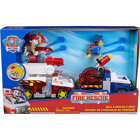Ігровий набір PAW Patrol Fire Rescue Чейз і Маршал з 2 есклюзивними машинками, фото 1