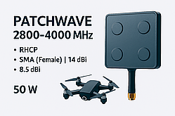 Антена 2800–4000 МГц [14 дБі, 50 Вт, SMA, RHCP]