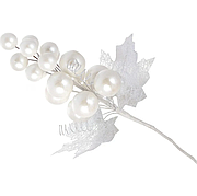 Декоративна гілка Виноград білий перламутровий відтінок 19 см