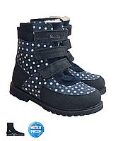 Дитячі підліткові ортопедичні зимові черевики на шерсті для дівчинки, натуральна шкіра, профілактика вальгуса, розмір 32, фото 2